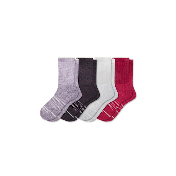 Women's Merino Wool Blend Half Calf Sock 4-Pack