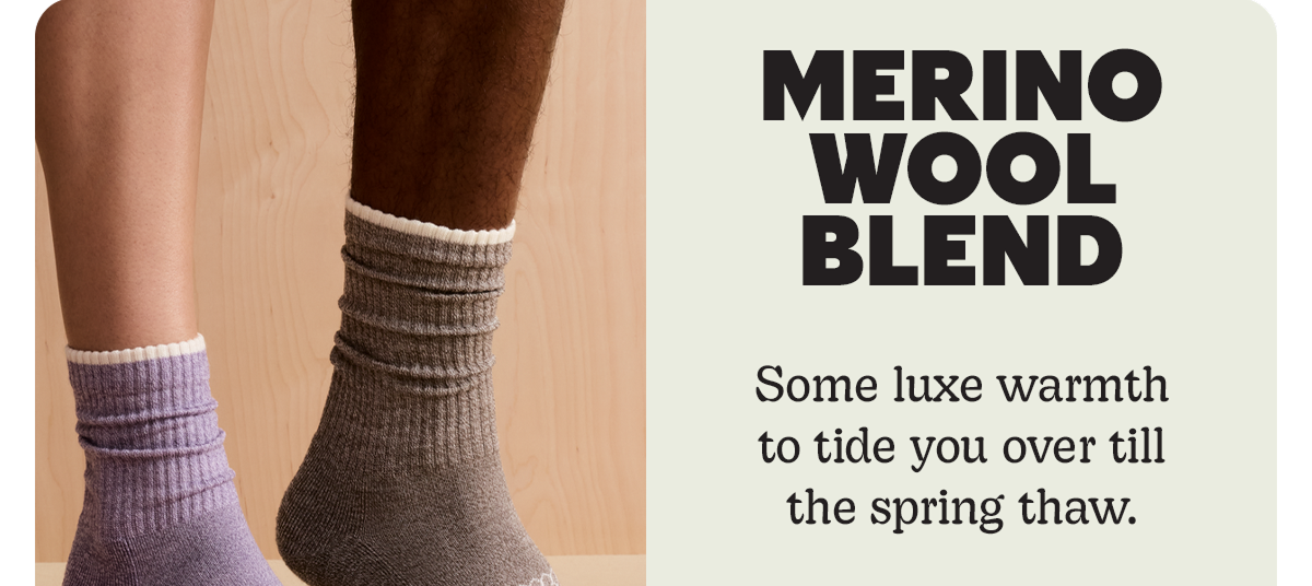 MERINO WOOL BLEND | Some luxe warmth to tide you over till the spring thaw.