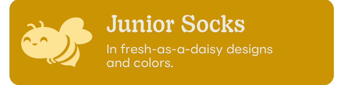 Junior Socks | In fresh-as-a-daisy designs and colors.