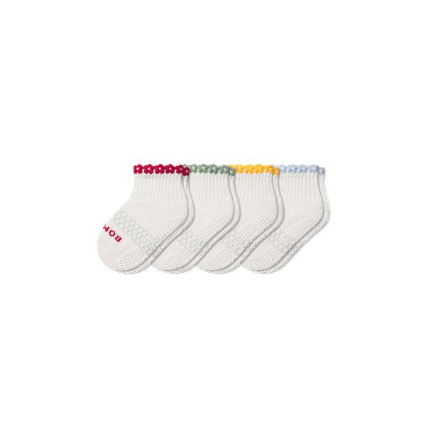 Toddler Daisy Chain Gripper Calf Sock 4-Pack