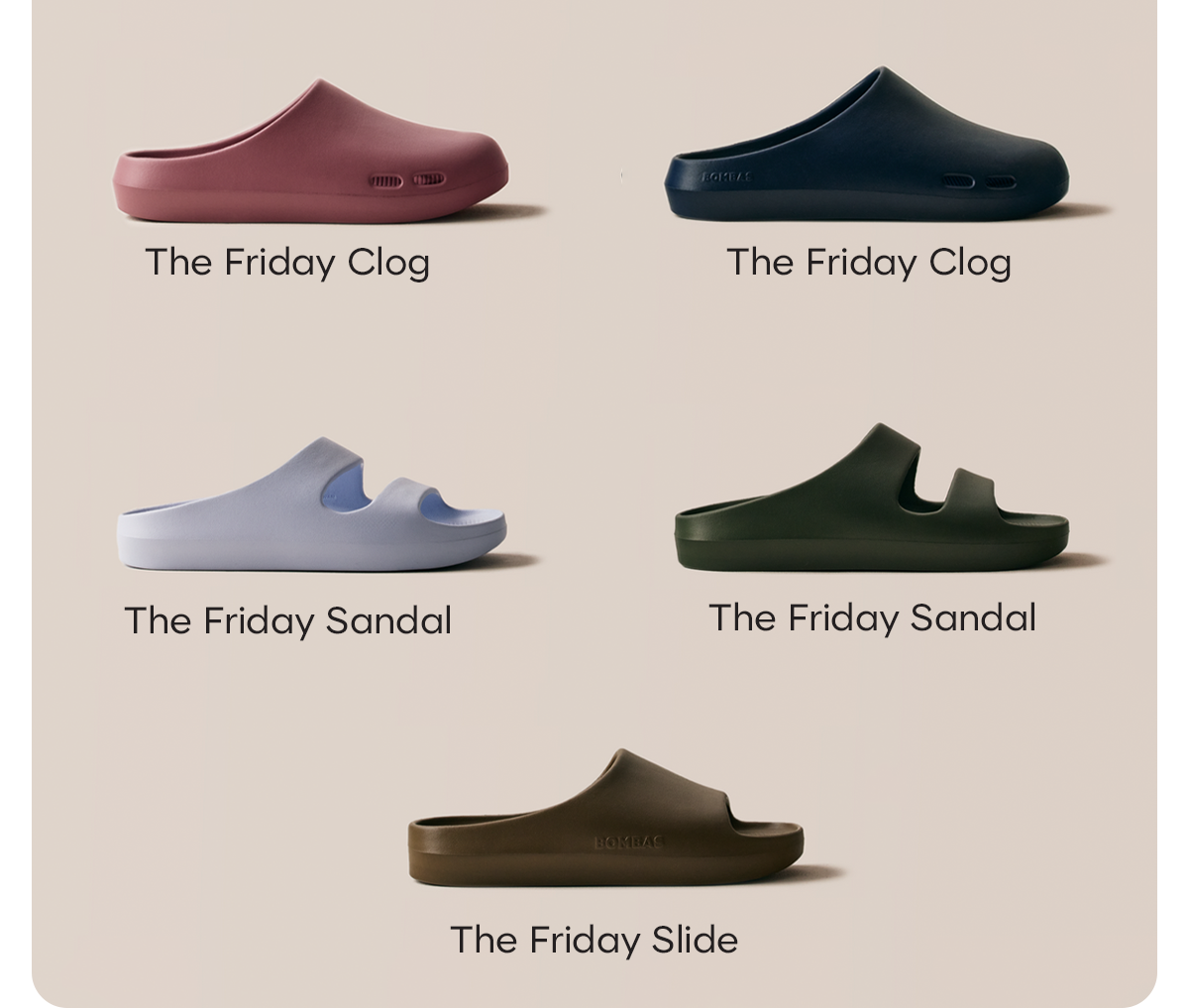 The Friday Clog | The Friday Sandal | The Friday Slide