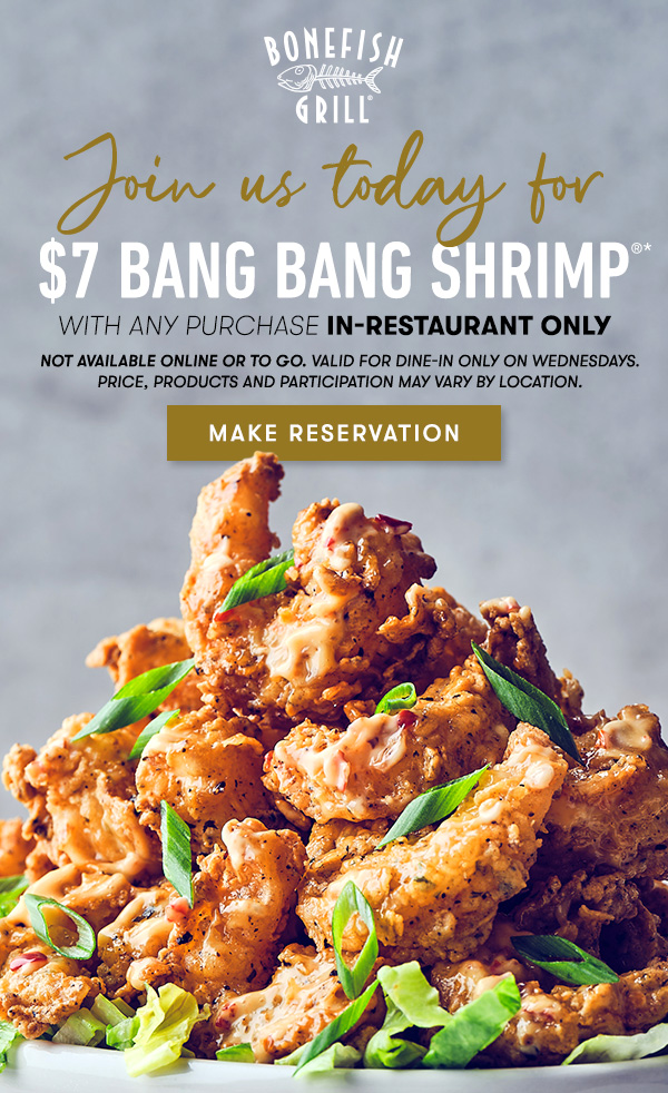 Join us today for Bang Wednesday