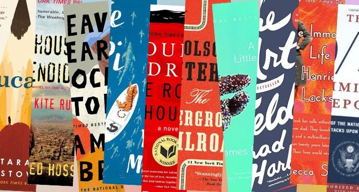 slices of ten covers of books from Amazon’s best books of the last 25 years