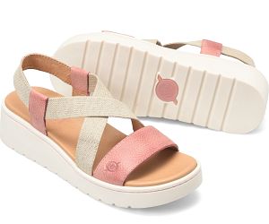 Kasady sandal in pink and white.