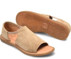 Cove Modern sandal in tan suede.
