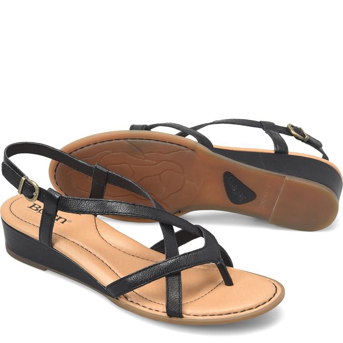 Sibyl sandal in black leather.
