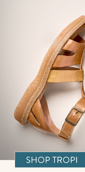 Shop Tropi. Featured style Tropi sandal in brown and tan. $60 was $120.