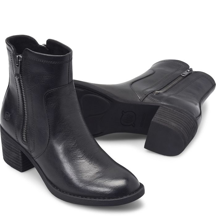 Rigby heeled bootie in black.