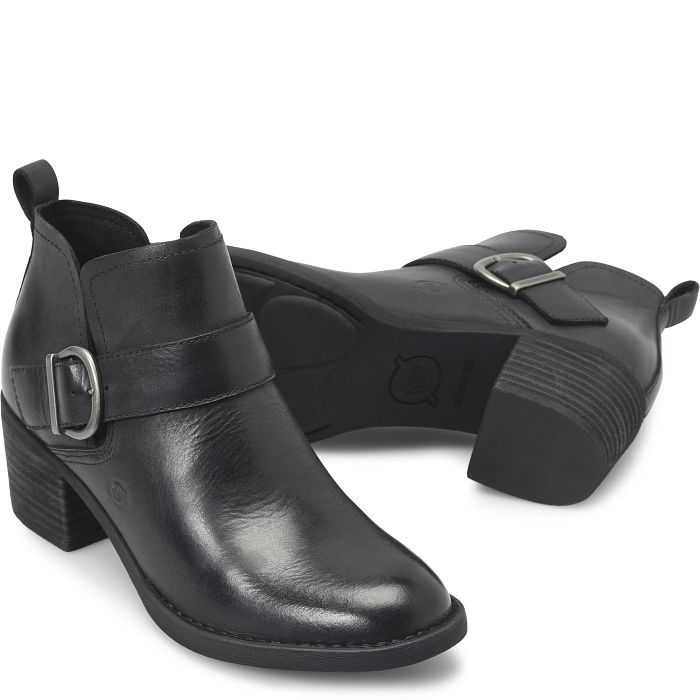 Royce heeled bootie in black.