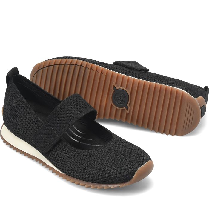 Newbury Jane mary-jane sneaker in black knit.
