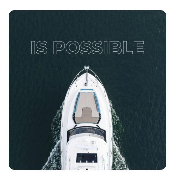 Overhead of Boston Whaler Boat with text overlay saying "owning a whaler is possible"