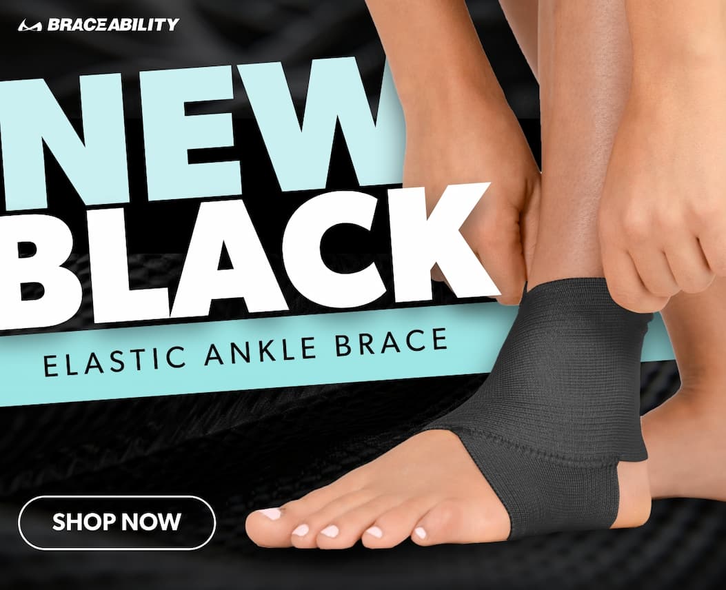 New Black ELASTIC ANKLE BRACE