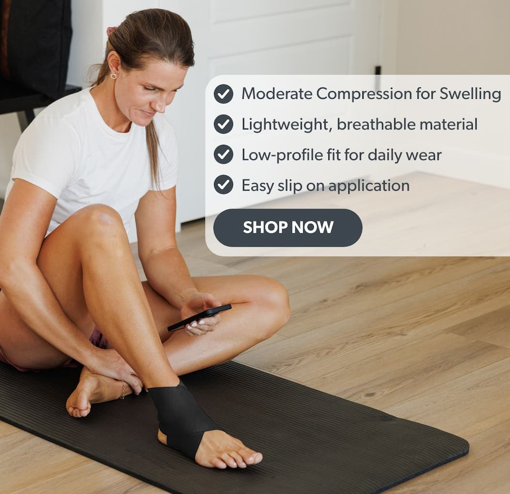 Moderate Compression for Swelling Lightweight, breathable material Low-profile fit for daily wear  Easy slip on application 