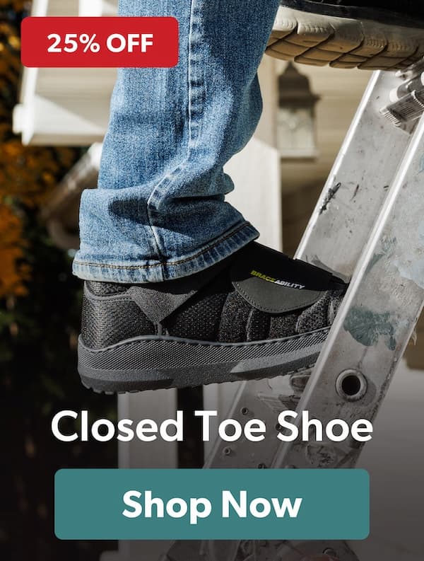 closed toe medical shoe for broken toe recovery