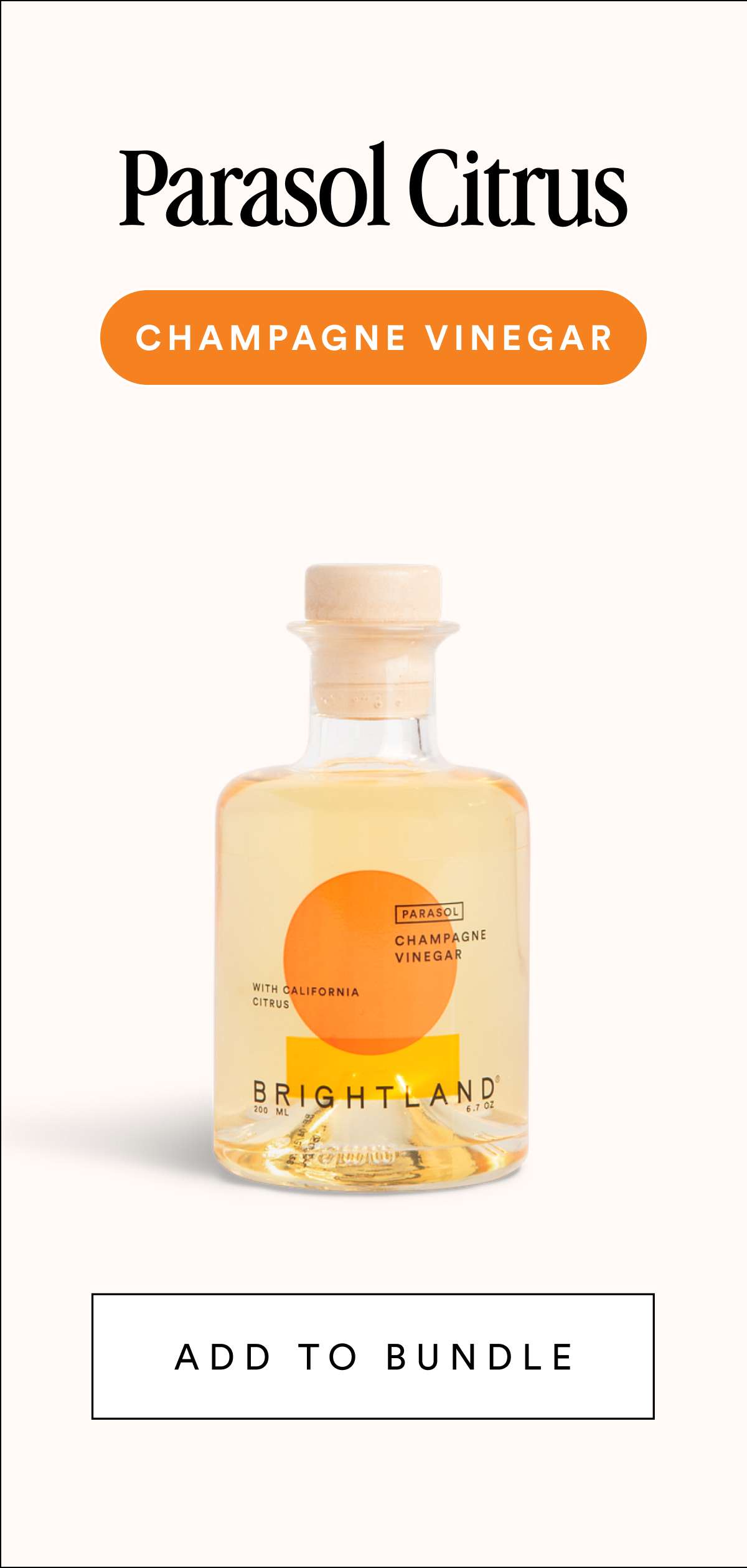 Parasol Citrus Champagne Vinegar
