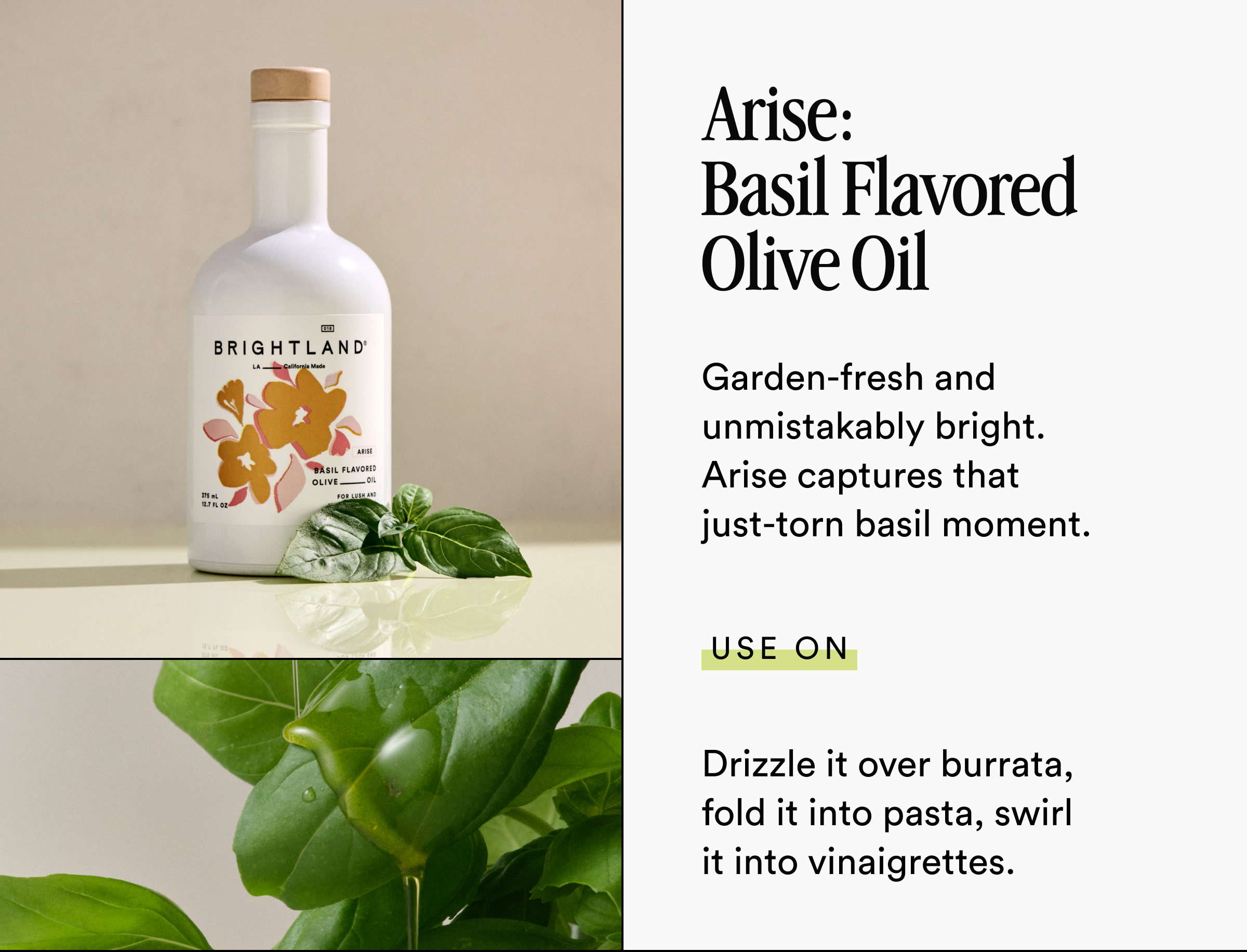 Arise: Basil Flavored Olive OIl