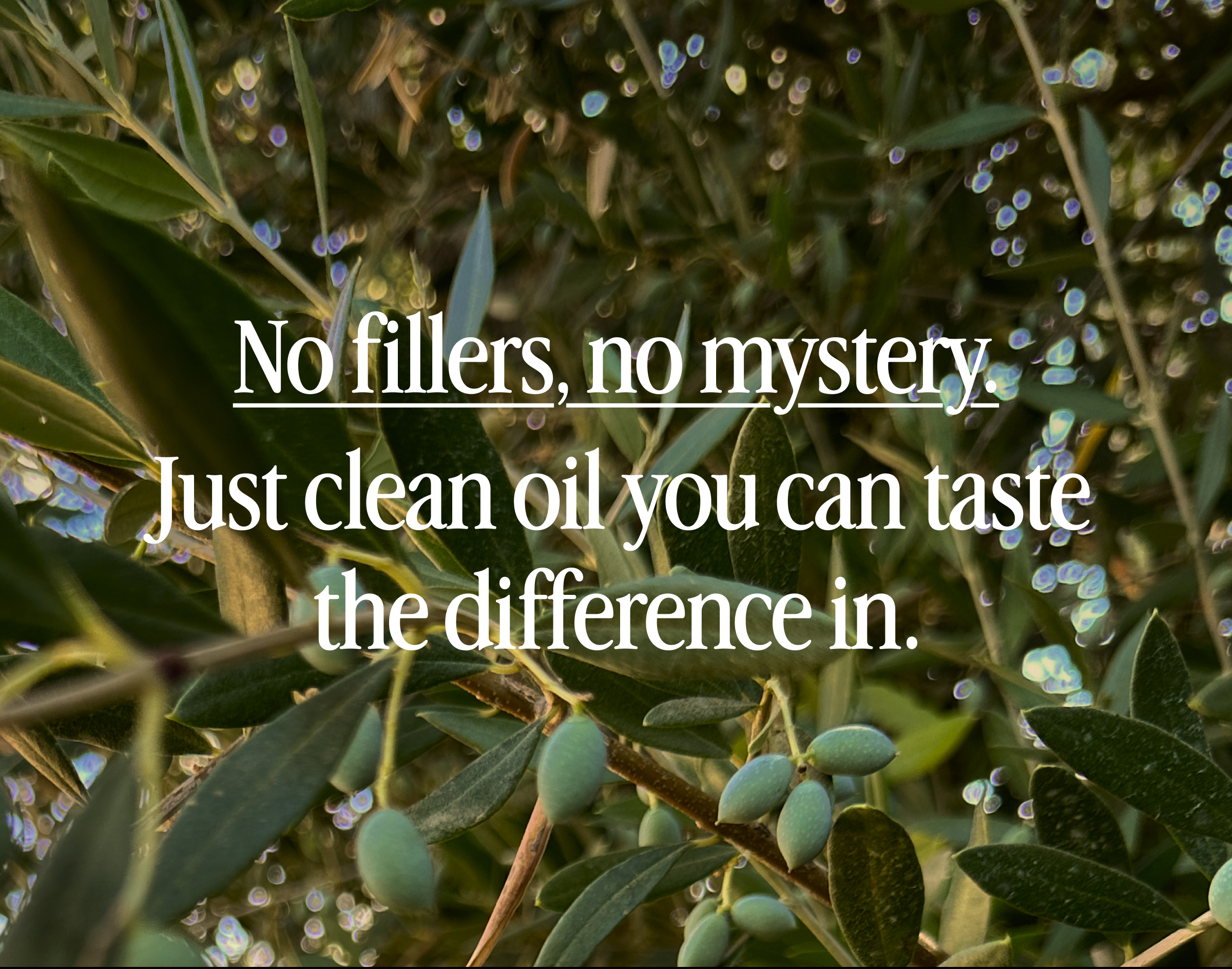 No fillers, no mystery. Just clean oil.