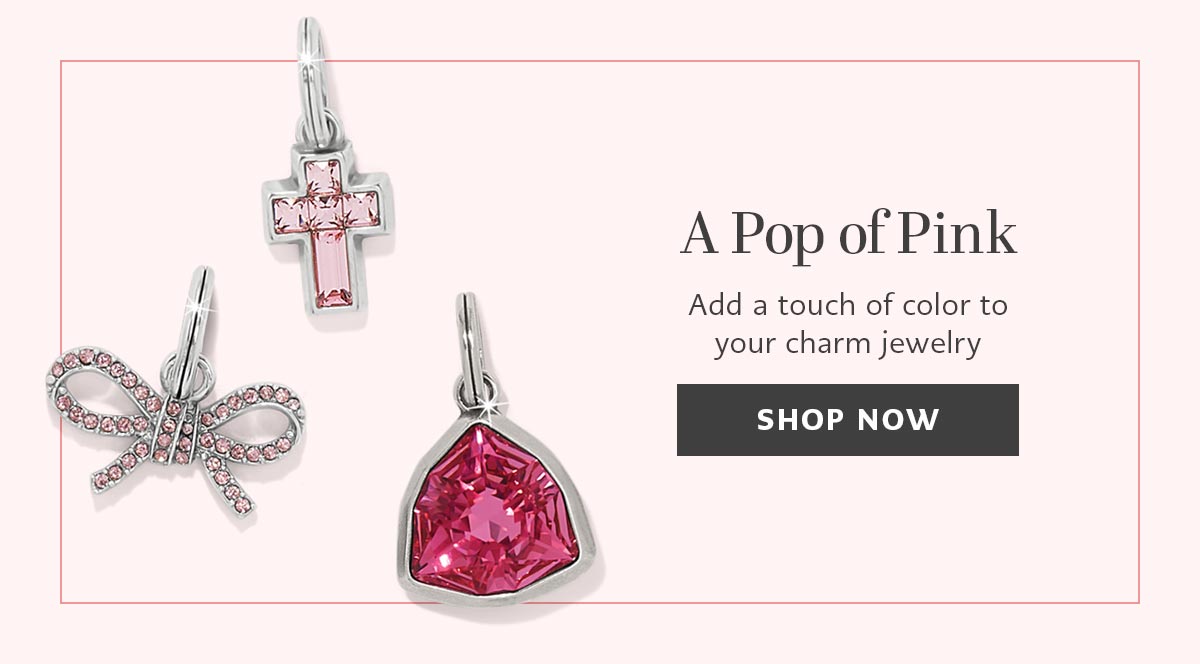 A Pop Of Pink - Add a touch of color to your charm jewelry. - Shop Now