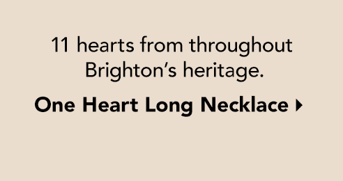 Eleven hearts from throughout Brighton's heritage. - One Heart Long Necklace