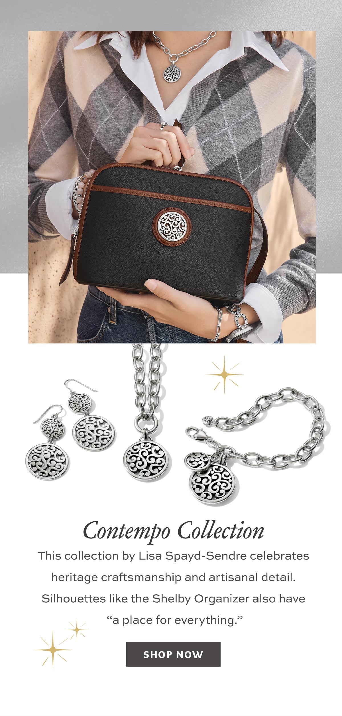Contempo Collection - This collection by Lisa Spayd-Sendre celebrates heritage craftsmanship and artisanal detail. Silhouettes like the Shelby Organizer also have "a place for everything." - Shop Now