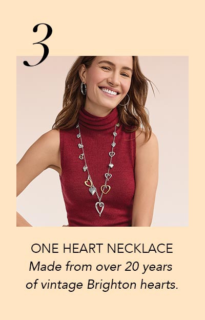Three: One Heart Necklace - Made from over twenty years of vintage Brighton hearts.