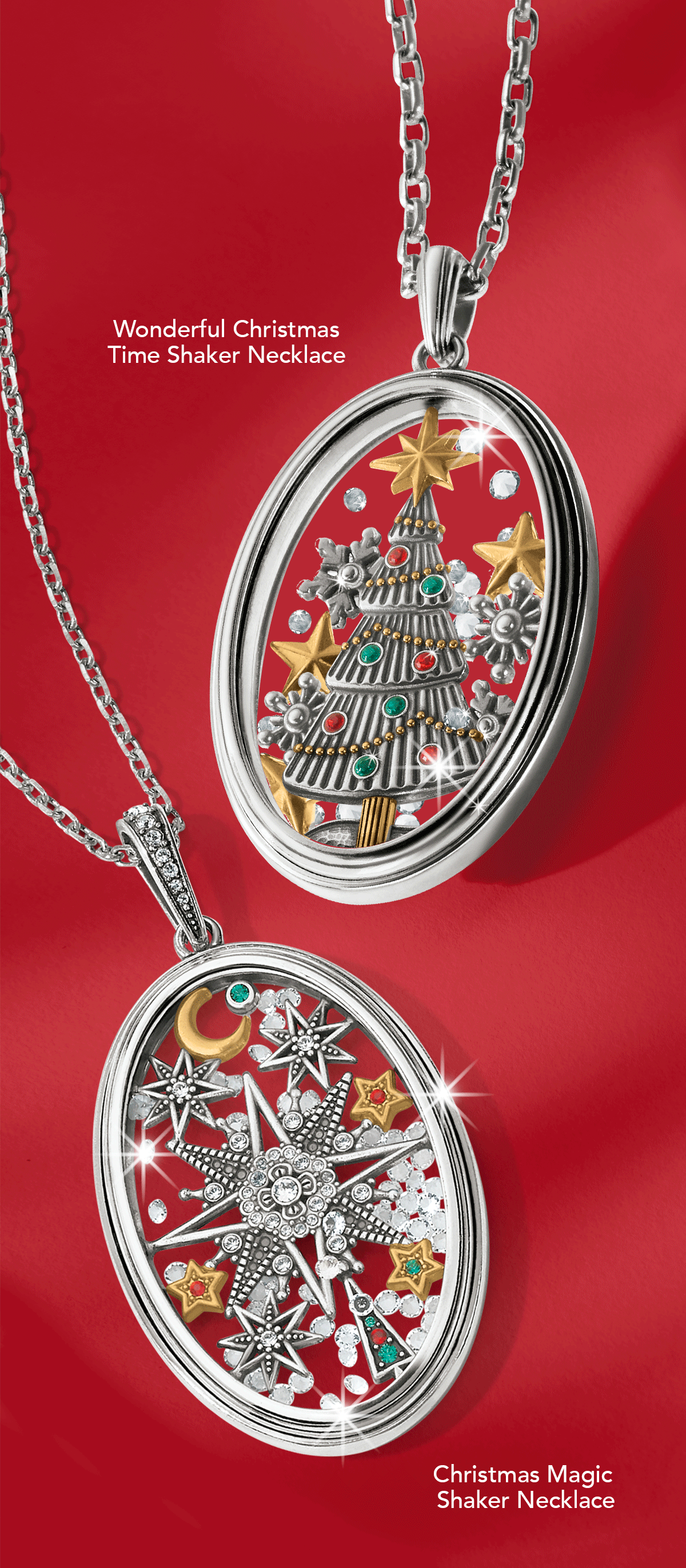 Wonderful Christmas Time Shaker Necklace - Christmas Magic Shaker Necklace