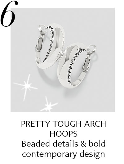 Six: Pretty Tough Arch Hoops - Beaded details and bold contemporary design