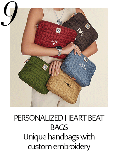 Nine: Personalized Heart Beat Bags - Unique handbags with custom embroidery