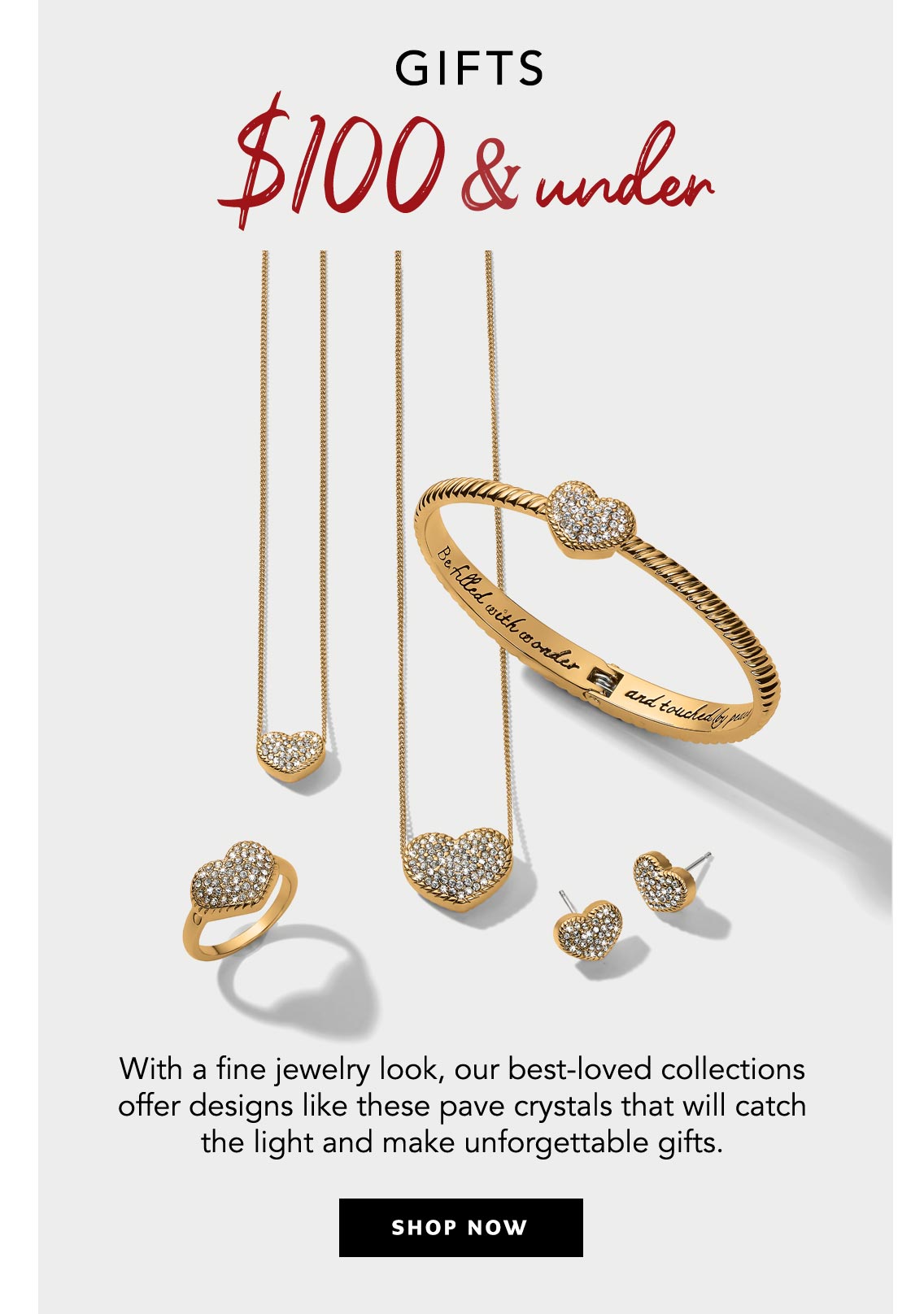 Gifts One Hundred Dollars and Under - With a fine jewelry look, our best-loved collections offer designs like these pave crystals that will catch the light and make unforgettable gifts. - Shop Now