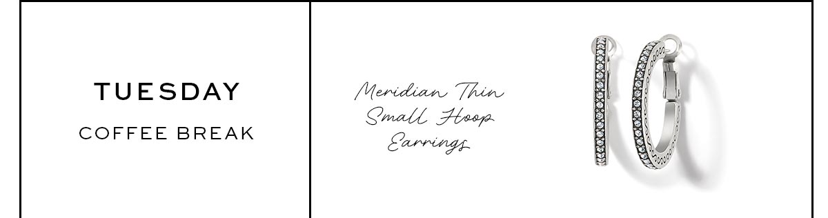 Tuesday: Coffee Break - Meridian Thin Small Hoop Earrings