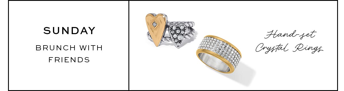 Sunday: Brunch With Friends - Handset Crystal Rings
