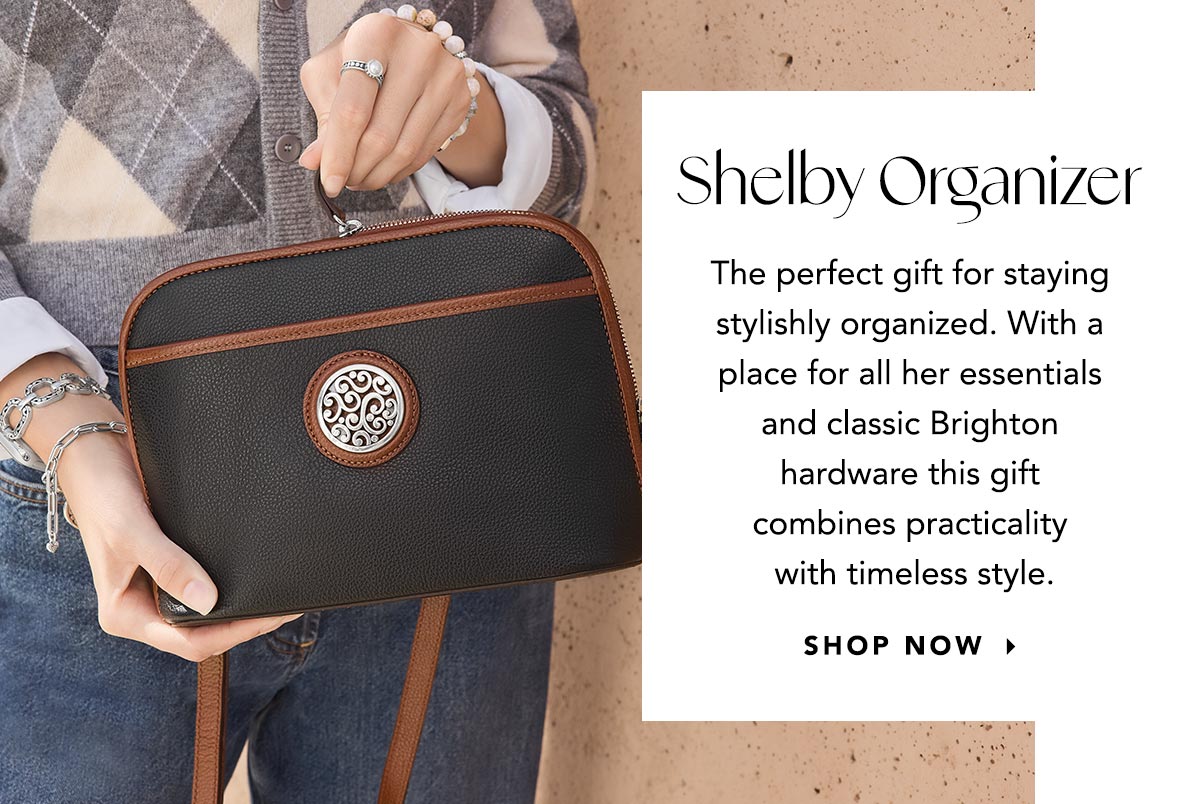 Shelby Organizer - The perfect gift for staying stylishly organized. With a place for all her essentials and classic Brighton hardware this gift combines practicality with timeless style. - Shop Now