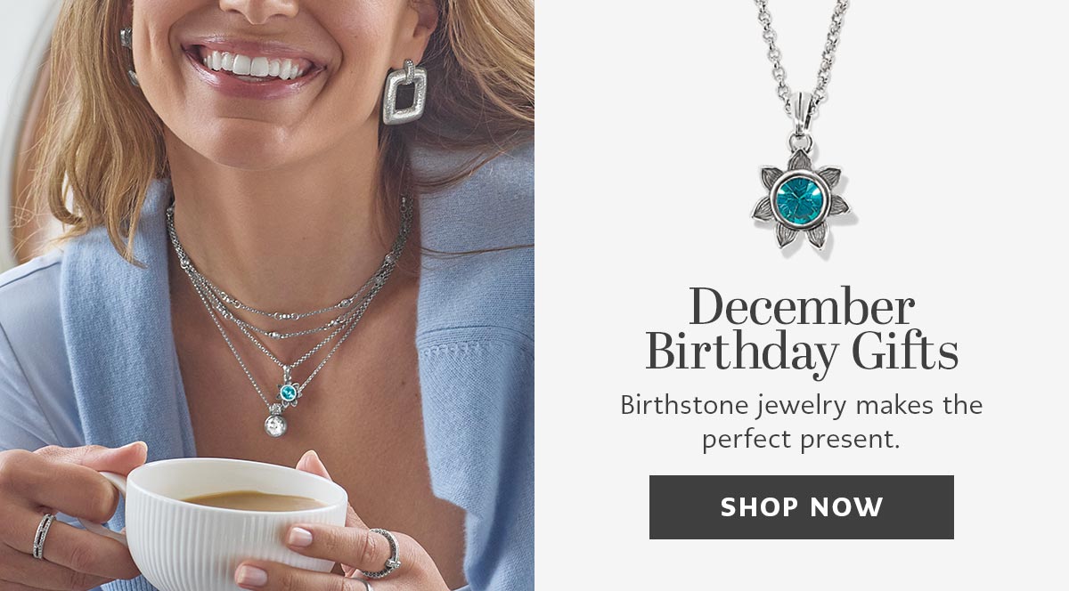 December Birthday Gifts - Birthstone jewelry makes the perfect present. - Shop Now