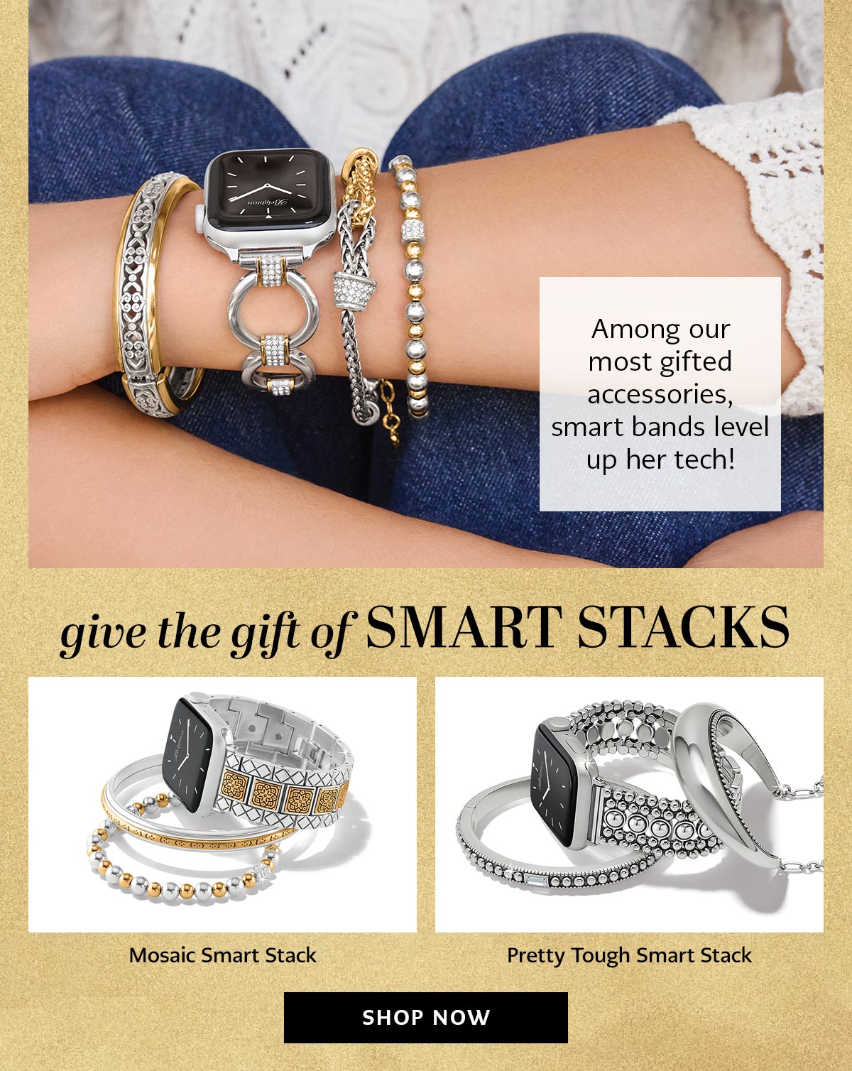 Gift The Gift Of Smart Stacks - Among our most gifted accessories, smart bands level up her tech! - Shop Now - Mosaic Smart Stack - Pretty Tough Smart Stack