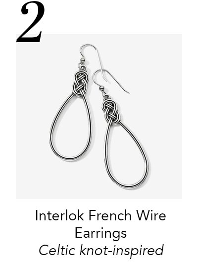Two: Interlok French Wire Earrings - Celtic knot-inspired