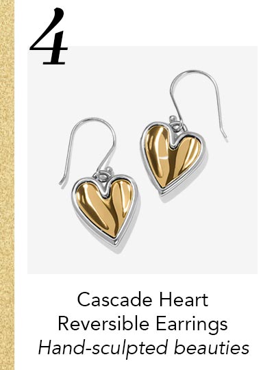 Four: Cascade Heart Reversible Earrings - Hand-sculpted beauties