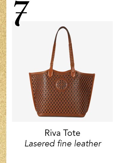 Seven: Riva Tote - Lasered fine leather