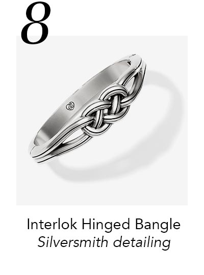 Eight: Interlok Hinged Bangle - Silversmith detailing