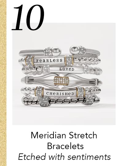 Ten: Meridian Stretch Bracelets - Etched with sentiments