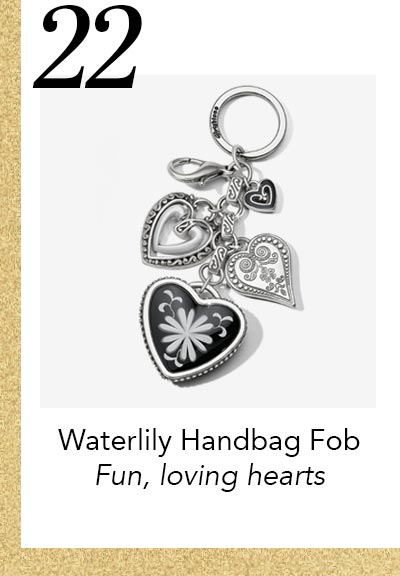 Twenty Two: Waterlily Handbag Fob - Fun, loving hearts