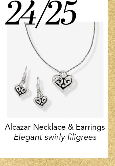 Twenty Four and Twenty Five: Alcazar Necklace & Earrings - Elegant swirly filigrees