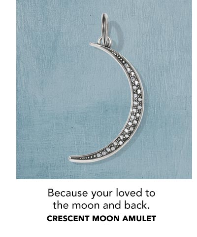 Because your loved to the moon and back. - Crescent Moon Amulet