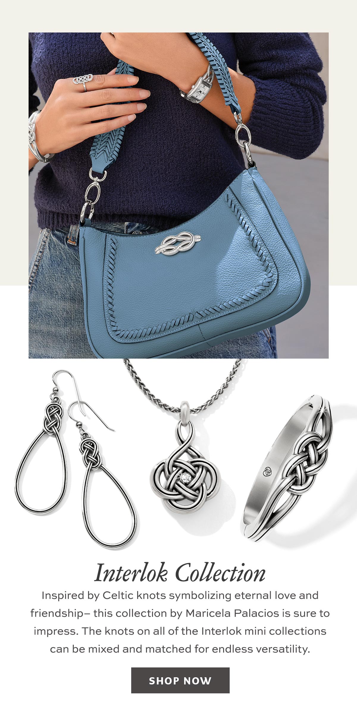 Interlok Collection - Inspired by Celtic knots symbolizing eternal love and friendship - this collection by Maricela Palacios is sure to impress. The knots on all of the Interlok mini collections can be mixed and matched for endless versatility. - Shop Now