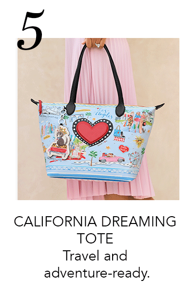 Five: California Dreaming Tote - Travel and adventure-ready.
