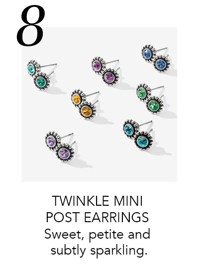 Eight: Twinkle Mini Post Earrings - Sweet, petite and subtly sparkling.