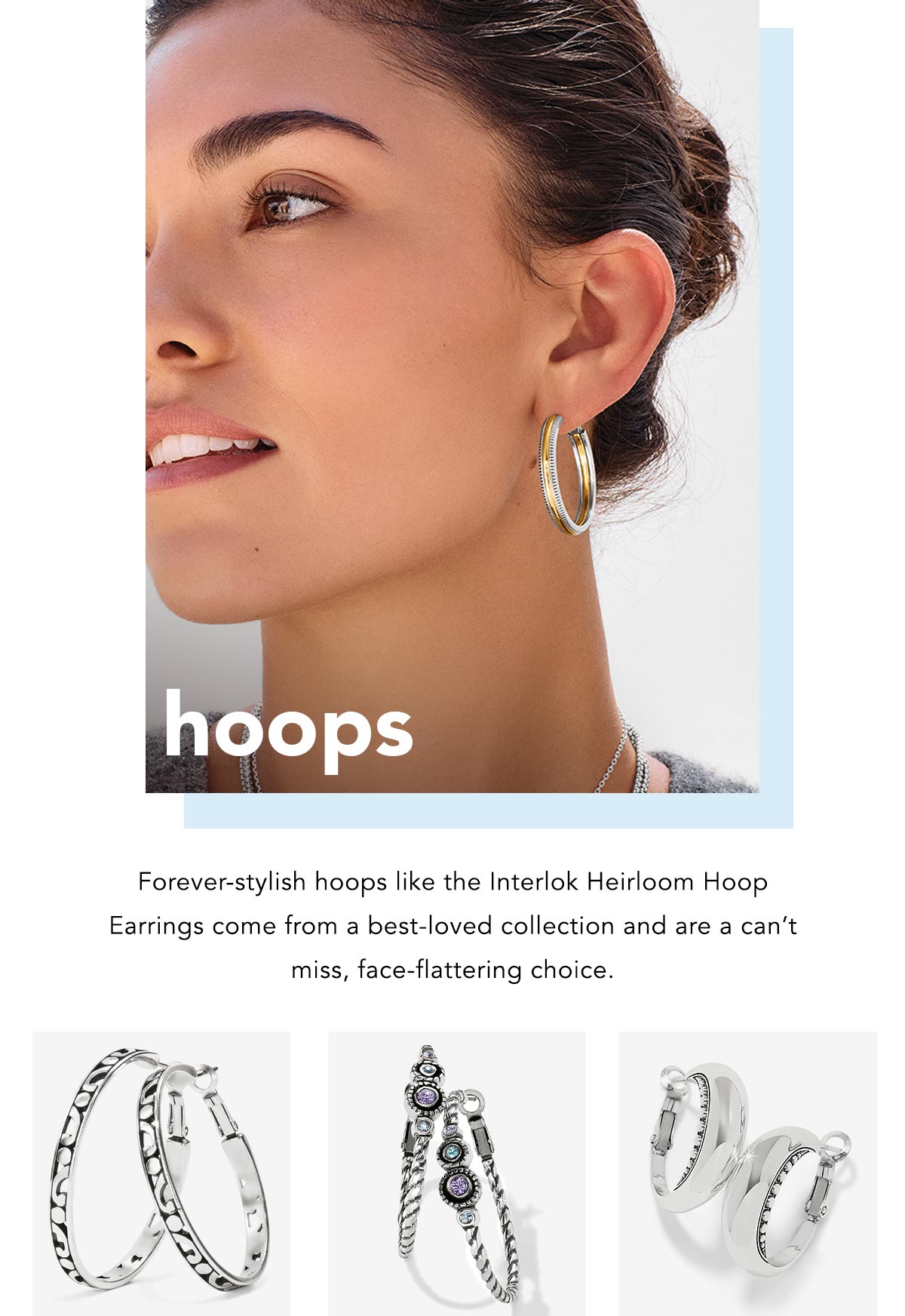 Hoops - Forever-stylish hoops like the Interlok Heirloom Hoop Earrings come from a best-loved collection and are a can't miss, face-flattering choice. - Shop Now