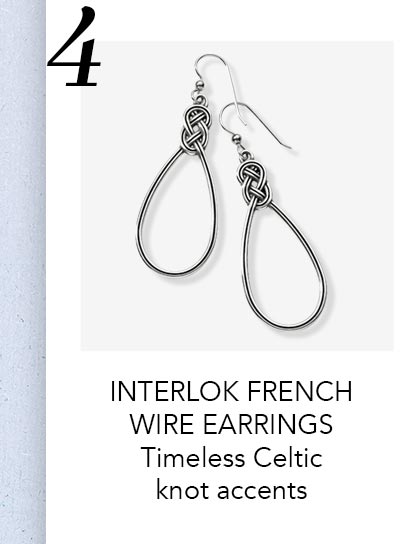 Four: Interlok French Wire Earrings - Timeless Celtic knot accents.