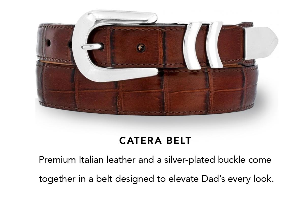 Catera Belt - Premium Italian leather and a silver-plated buckle come together in a belt designed to elevate Dad's every look. - Shop Now