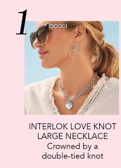 One: Interlok Love Knot Large Necklace - Crowned by a double-tied knot
