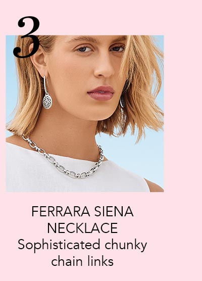 Three: Ferrara Siena Necklace - Sophisticated chunky chain links